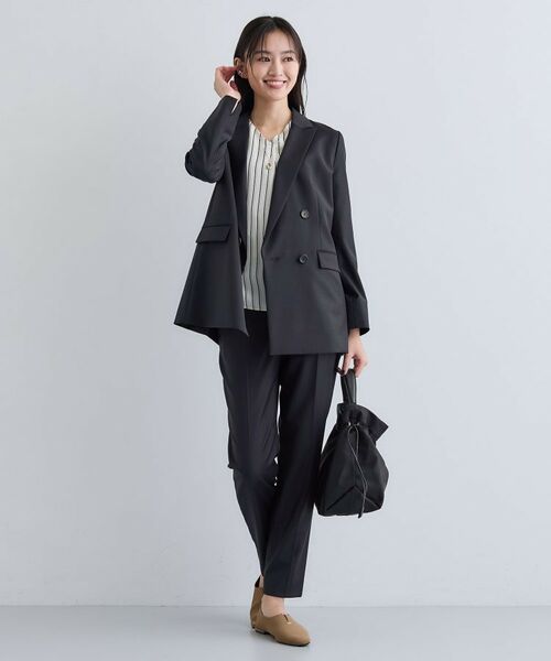 INDIVI / インディヴィ パンツ | 【日本製/スーツ/通勤】シルクウールストレッチ テーパードパンツ | 詳細4