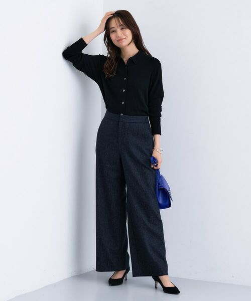 INDIVI / インディヴィ パンツ | 【褒められパンツ/ウール混】ウォームウール ワイドパンツ | 詳細11