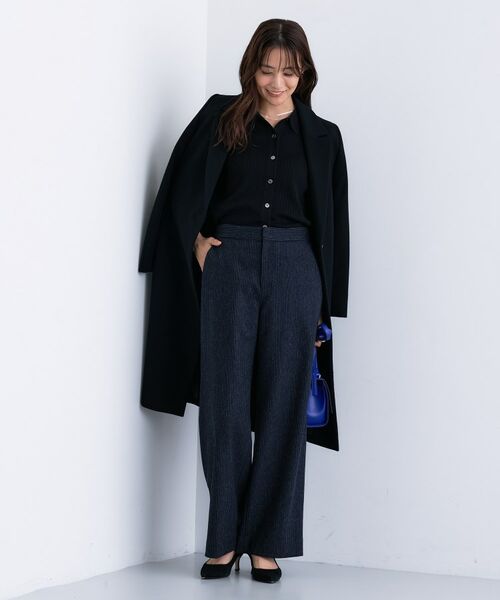 INDIVI / インディヴィ パンツ | 【褒められパンツ/ウール混】ウォームウール ワイドパンツ | 詳細12