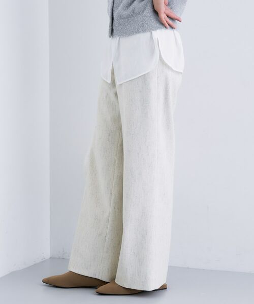 INDIVI / インディヴィ パンツ | 【褒められパンツ/ウール混】ウォームウール ワイドパンツ | 詳細14