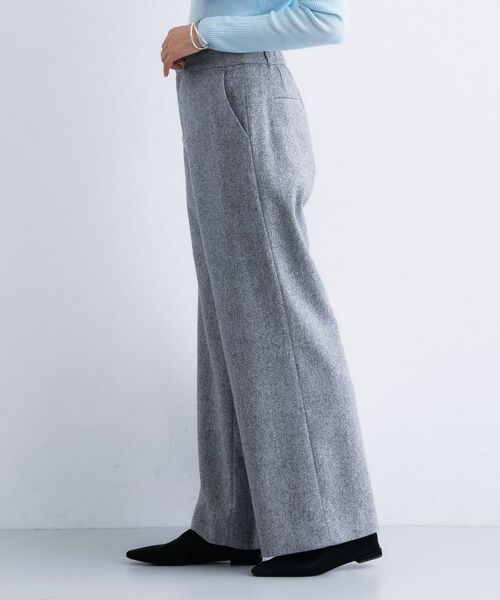 INDIVI / インディヴィ パンツ | 【褒められパンツ/ウール混】ウォームウール ワイドパンツ | 詳細18