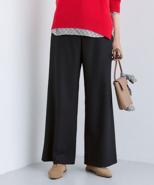INDIVI / インディヴィ パンツ | 【褒められパンツ/ウール混】ウォームウール ワイドパンツ | 詳細2