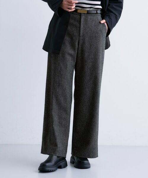 INDIVI / インディヴィ パンツ | 【褒められパンツ/ウール混】ウォームウール ワイドパンツ | 詳細22