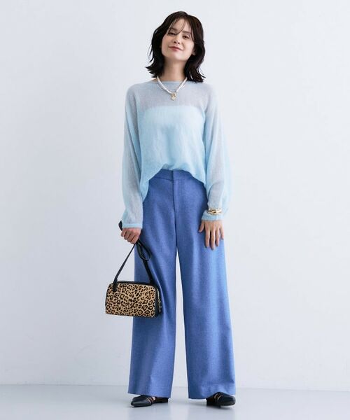 INDIVI / インディヴィ パンツ | 【褒められパンツ/ウール混】ウォームウール ワイドパンツ | 詳細28