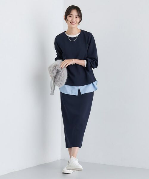 INDIVI / インディヴィ ロング・マキシ丈スカート | 【SETUP可能/Iライン】ダンボールジャージスカート | 詳細12