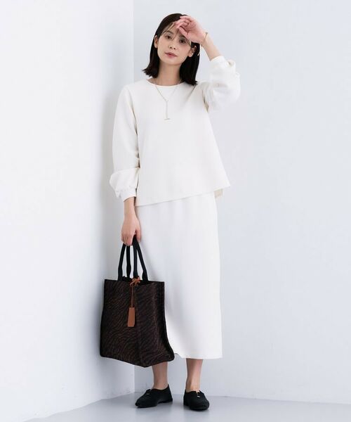 INDIVI / インディヴィ ロング・マキシ丈スカート | 【SETUP可能/Iライン】ダンボールジャージスカート | 詳細4