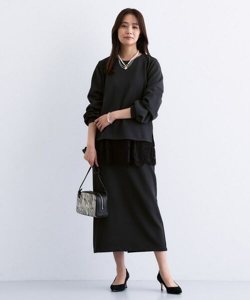 INDIVI / インディヴィ ロング・マキシ丈スカート | 【SETUP可能/Iライン】ダンボールジャージスカート | 詳細7