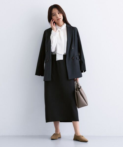 INDIVI / インディヴィ ロング・マキシ丈スカート | 【SETUP可能/Iライン】ダンボールジャージスカート | 詳細8