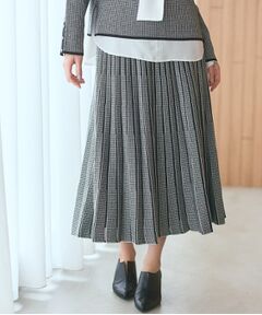 INDIVI / インディヴィ ロング・マキシ丈スカート | 【洗える／SETUP可能】ジャカードニット プリーツスカート