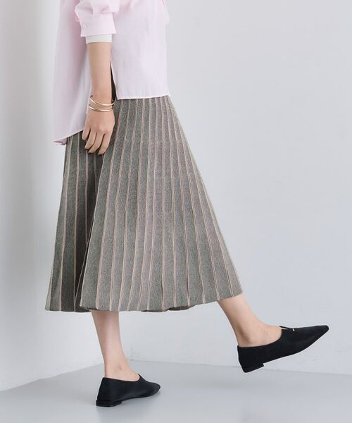 INDIVI / インディヴィ ロング・マキシ丈スカート | 【洗える/SETUP可能】ジャカードニット プリーツスカート | 詳細10