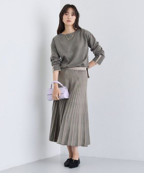 INDIVI / インディヴィ ロング・マキシ丈スカート | 【洗える/SETUP可能】ジャカードニット プリーツスカート | 詳細12