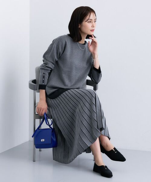 INDIVI / インディヴィ ロング・マキシ丈スカート | 【洗える/SETUP可能】ジャカードニット プリーツスカート | 詳細2