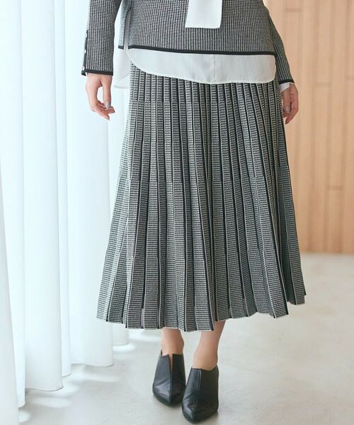 INDIVI / インディヴィ ロング・マキシ丈スカート | 【洗える／SETUP可能】ジャカードニット プリーツスカート | 詳細22