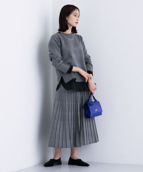 INDIVI / インディヴィ ロング・マキシ丈スカート | 【洗える/SETUP可能】ジャカードニット プリーツスカート | 詳細3