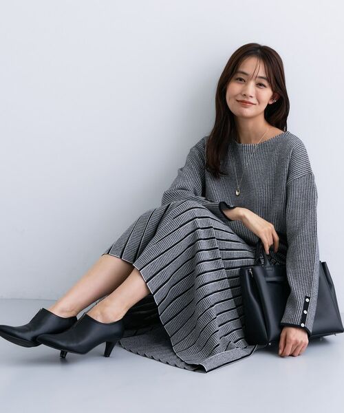 INDIVI / インディヴィ ロング・マキシ丈スカート | 【洗える/SETUP可能】ジャカードニット プリーツスカート | 詳細6