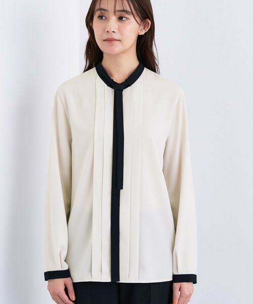 INDIVI / インディヴィ シャツ・ブラウス | 【きれいめ/オフィス/セレモニー】2WAYリボンタイブラウス | 詳細10