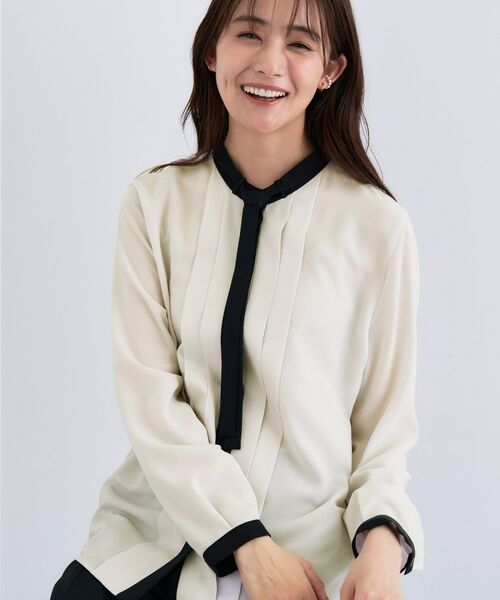 INDIVI / インディヴィ シャツ・ブラウス | 【きれいめ/オフィス/セレモニー】2WAYリボンタイブラウス | 詳細6