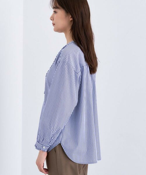 INDIVI / インディヴィ シャツ・ブラウス | 【洗える】胸元タックフリル長袖ブラウス | 詳細14