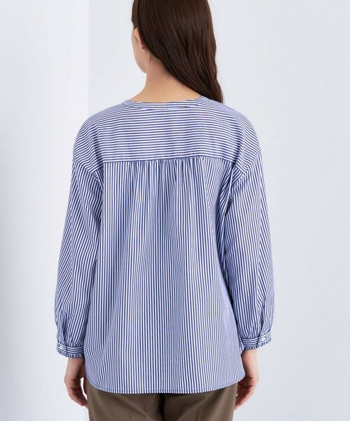 INDIVI / インディヴィ シャツ・ブラウス | 【洗える】胸元タックフリル長袖ブラウス | 詳細15