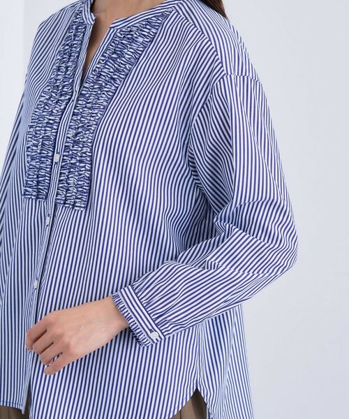 INDIVI / インディヴィ シャツ・ブラウス | 【洗える】胸元タックフリル長袖ブラウス | 詳細17