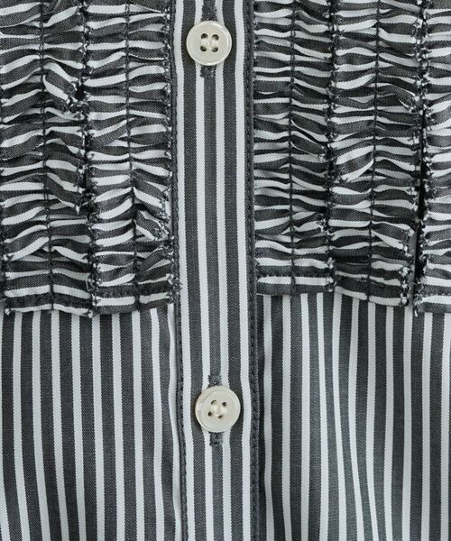 INDIVI / インディヴィ シャツ・ブラウス | 【洗える】胸元タックフリル長袖ブラウス | 詳細5