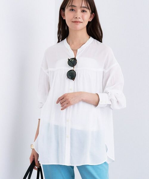 INDIVI / インディヴィ シャツ・ブラウス | 【きれいめ/ラメ】シャイニーローン ドレーピーブラウス | 詳細2