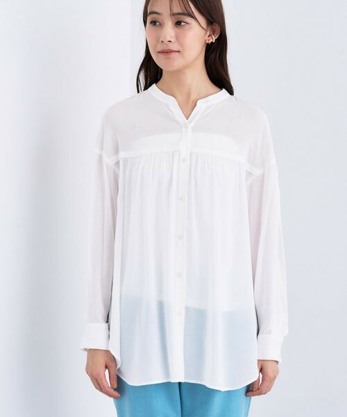 INDIVI / インディヴィ シャツ・ブラウス | 【きれいめ/ラメ】シャイニーローン ドレーピーブラウス | 詳細6