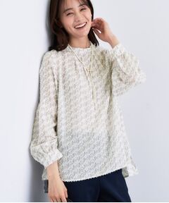 INDIVI / インディヴィ シャツ・ブラウス | 【きれいめ／オフィス／イベント】フェザージャカードブラウス