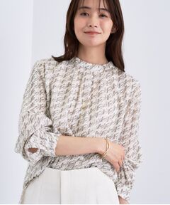 INDIVI / インディヴィ シャツ・ブラウス | 【きれいめ／オフィス／イベント】フェザージャカードブラウス