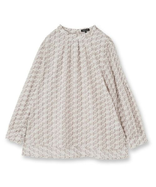 INDIVI / インディヴィ シャツ・ブラウス | 【きれいめ／オフィス／イベント】フェザージャカードブラウス | 詳細1