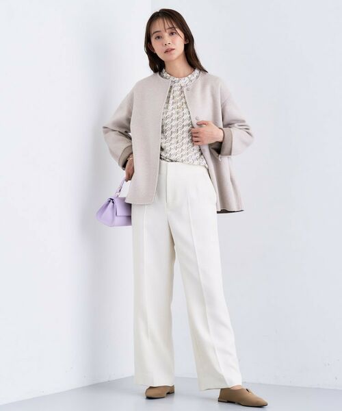 INDIVI / インディヴィ シャツ・ブラウス | 【きれいめ／オフィス／イベント】フェザージャカードブラウス | 詳細12