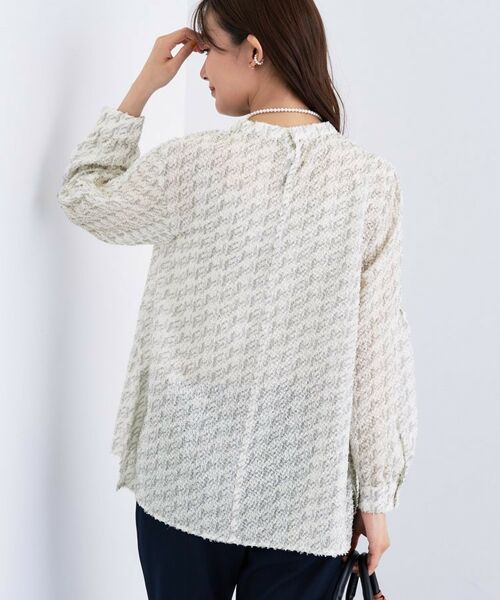 INDIVI / インディヴィ シャツ・ブラウス | 【きれいめ／オフィス／イベント】フェザージャカードブラウス | 詳細6