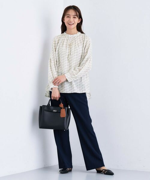 INDIVI / インディヴィ シャツ・ブラウス | 【きれいめ／オフィス／イベント】フェザージャカードブラウス | 詳細7