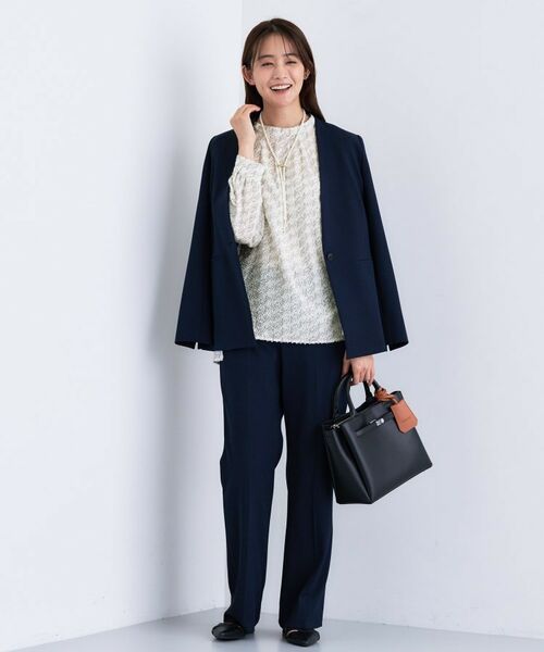 INDIVI / インディヴィ シャツ・ブラウス | 【きれいめ／オフィス／イベント】フェザージャカードブラウス | 詳細8