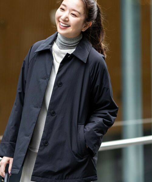 INDIVI / インディヴィ その他アウター | 【超軽量/蓄熱】ライトパフステンカラーコート(ブラック(019))