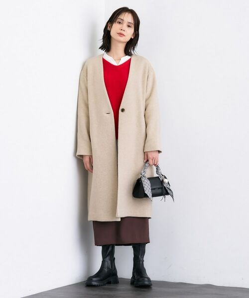 INDIVI / インディヴィ その他アウター | 【軽量/ウール混】ライトフォルム ロングコート | 詳細12