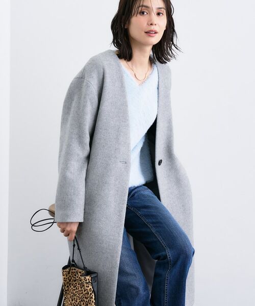 INDIVI / インディヴィ その他アウター | 【軽量/ウール混】ライトフォルム ロングコート | 詳細2