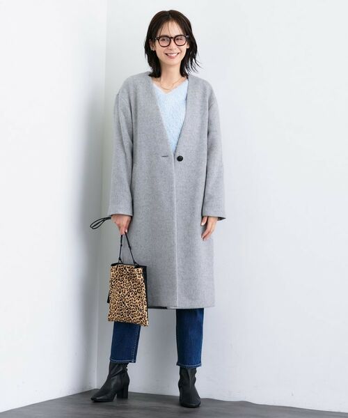 INDIVI / インディヴィ その他アウター | 【軽量/ウール混】ライトフォルム ロングコート | 詳細4