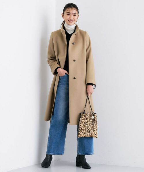 INDIVI / インディヴィ その他アウター | 【名品コート/日本製】ウール100%スタンドカラーロングコート | 詳細12