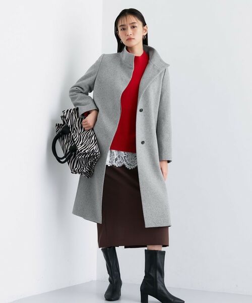 INDIVI / インディヴィ その他アウター | 【名品コート/日本製】ウール100%スタンドカラーロングコート | 詳細16