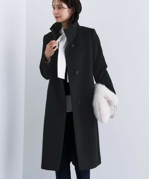 INDIVI / インディヴィ その他アウター | 【名品コート/日本製】ウール100%スタンドカラーロングコート | 詳細2