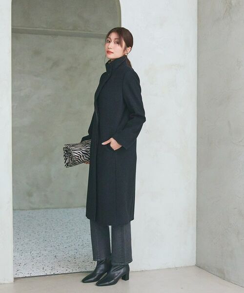 INDIVI / インディヴィ その他アウター | 【名品コート/日本製】ウール100%スタンドカラーロングコート | 詳細27