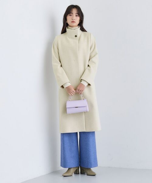 INDIVI / インディヴィ その他アウター | 【名品コート/日本製】ウール100%スタンドカラーロングコート | 詳細8
