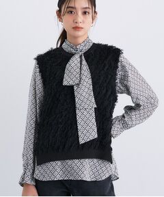 INDIVI / インディヴィ ベスト | フリンジニットベスト