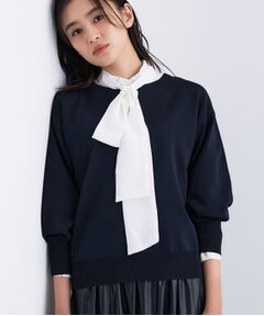 INDIVI / インディヴィ ニット・セーター | ボートネック ストレッチニット