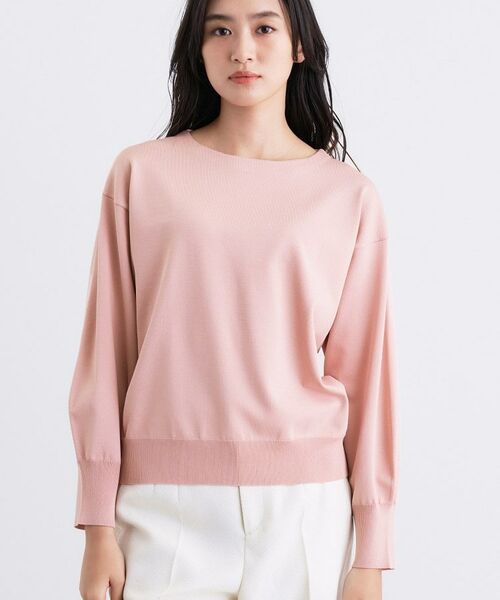 INDIVI / インディヴィ ニット・セーター | ボートネック ストレッチニット | 詳細18