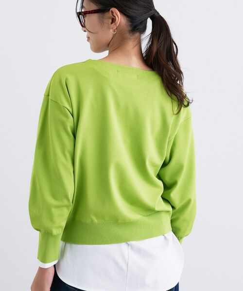 INDIVI / インディヴィ ニット・セーター | ボートネック ストレッチニット | 詳細3