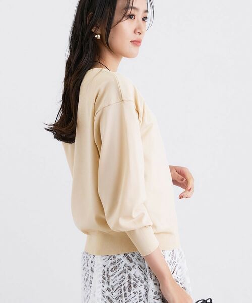 INDIVI / インディヴィ ニット・セーター | ボートネック ストレッチニット | 詳細6