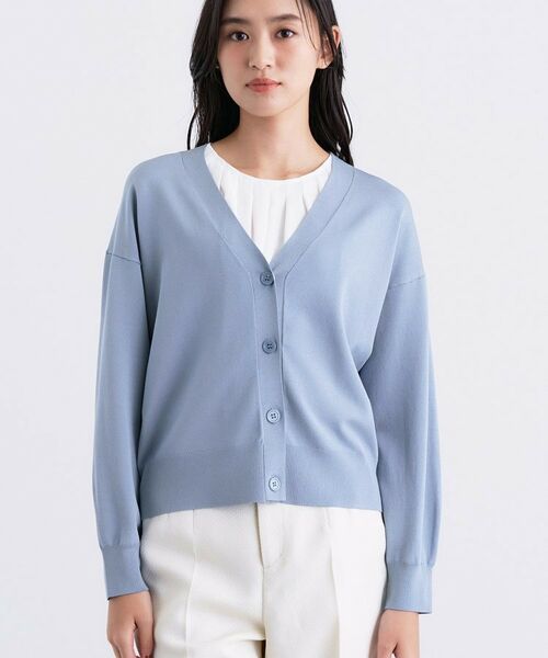 INDIVI / インディヴィ カーディガン・ボレロ | Vネック ストレッチカーディガン | 詳細18