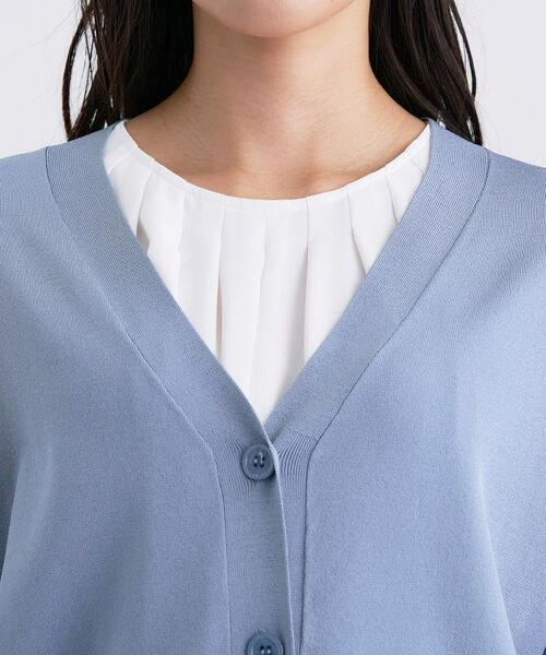 INDIVI / インディヴィ カーディガン・ボレロ | Vネック ストレッチカーディガン | 詳細21